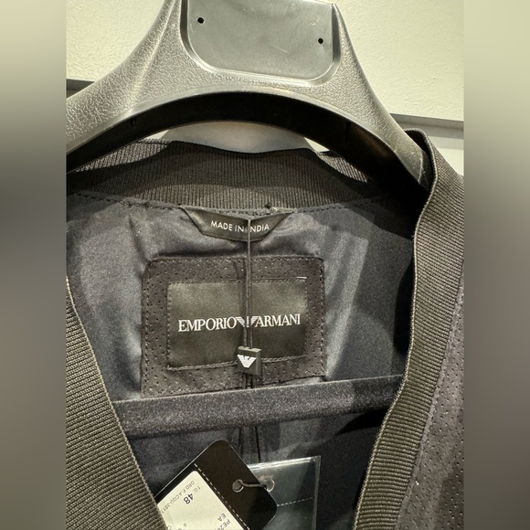 Emporio Armani Suede Bomber/Varsity Jacket - 48 (Small) - Picture 8 of 11